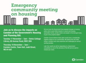 Emergency community meeting on housing information
